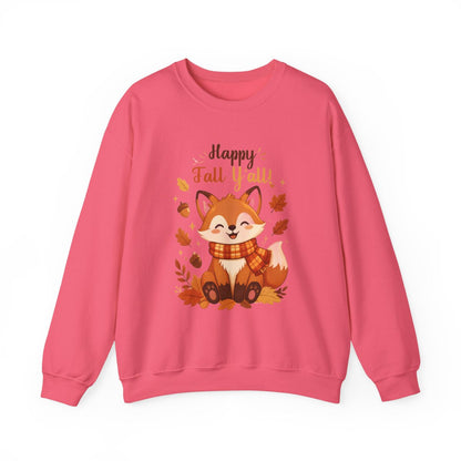 HAPPY FALL YALL FOX Unisex Heavy Blend™ Crewneck Sweatshirt