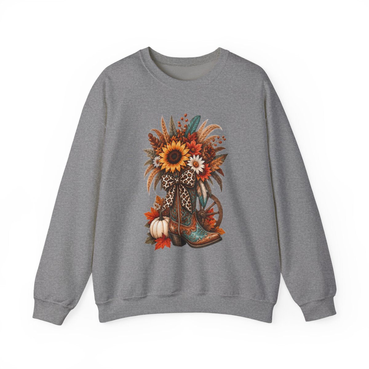 FALL COWGIRL BOOT Unisex Heavy Blend™ Crewneck Sweatshirt