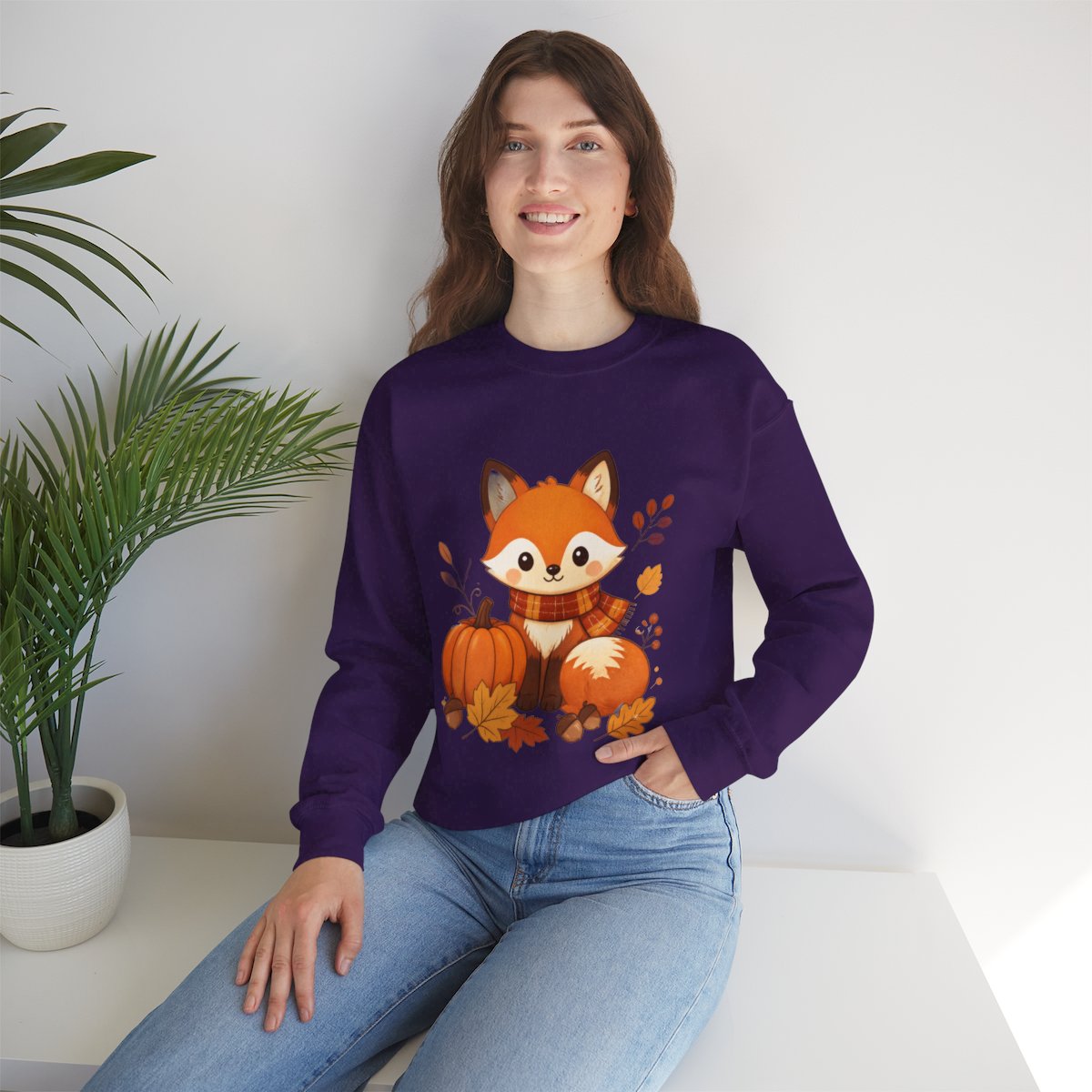 FALL FOX Unisex Heavy Blend™ Crewneck Sweatshirt