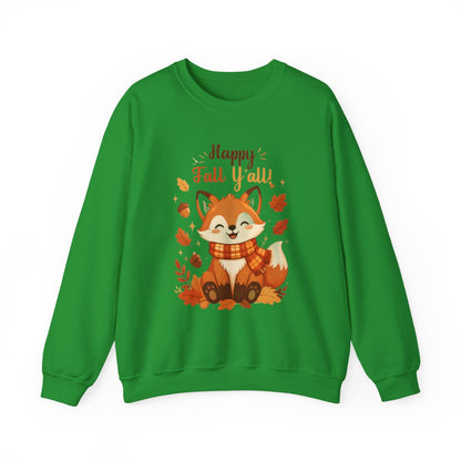 HAPPY FALL YALL FOX Unisex Heavy Blend™ Crewneck Sweatshirt
