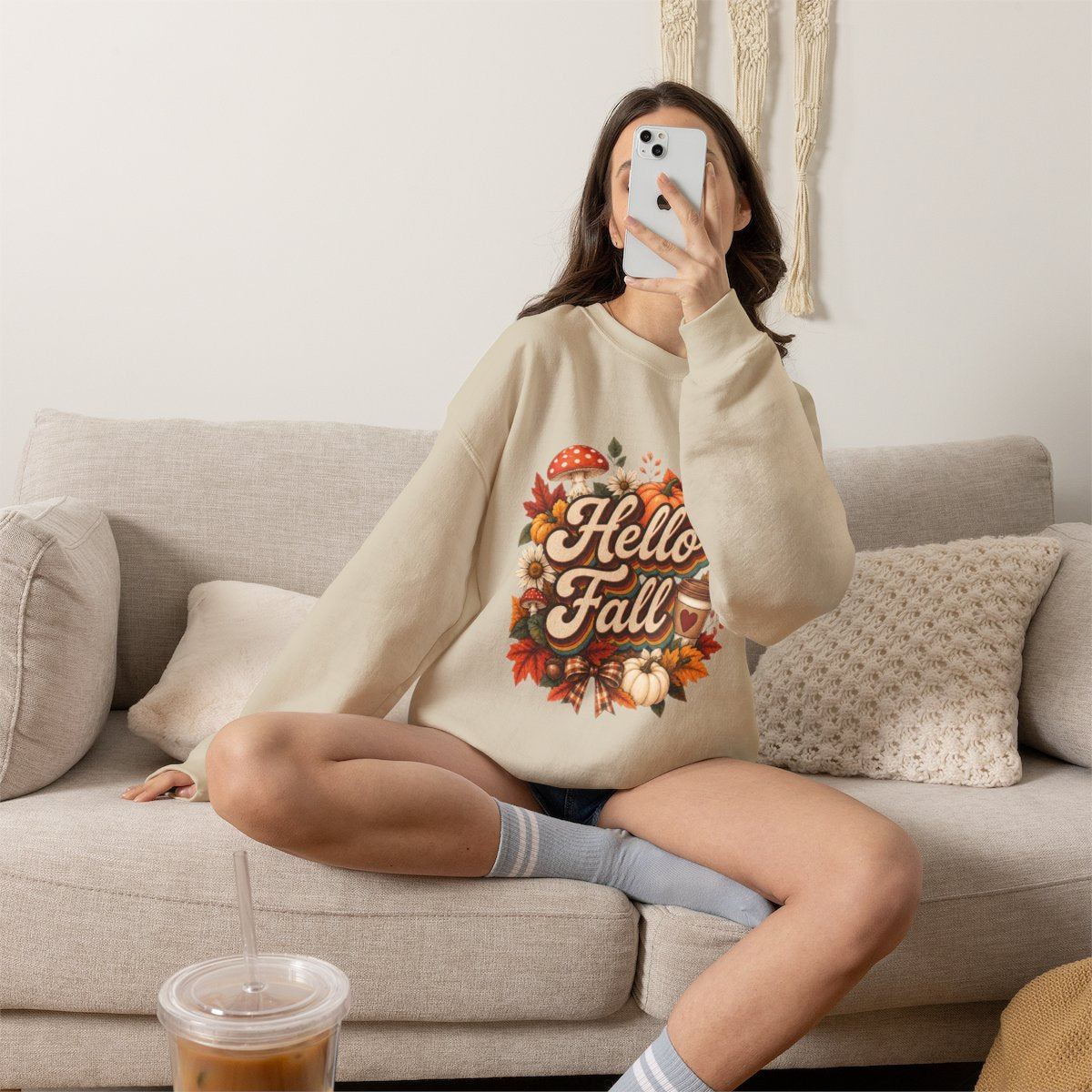HELLO FALL Unisex Heavy Blend™ Crewneck Sweatshirt