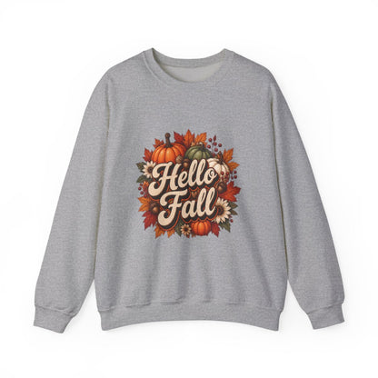 HELLO FALL PUMPKINS Unisex Heavy Blend™ Crewneck Sweatshirt