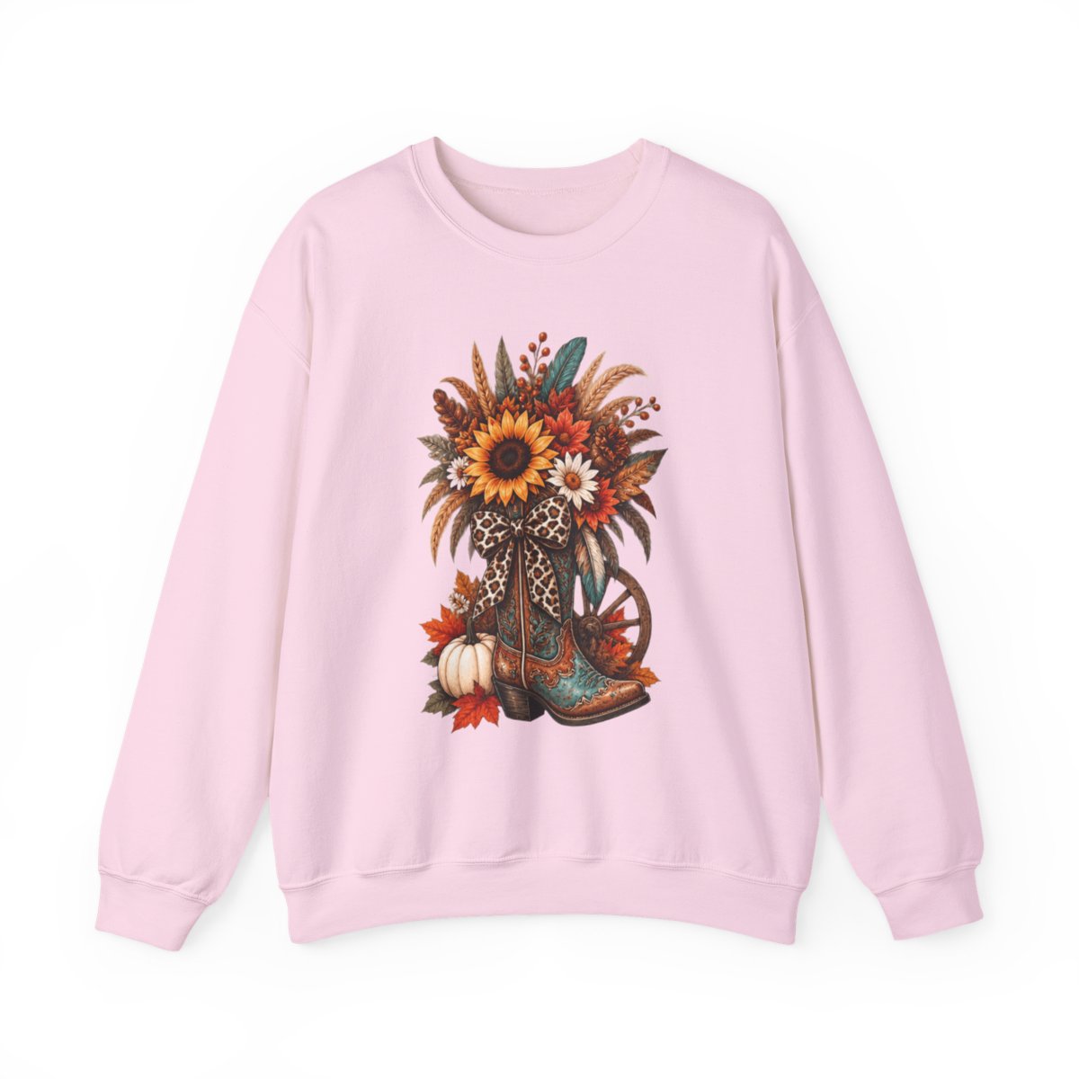 FALL COWGIRL BOOT Unisex Heavy Blend™ Crewneck Sweatshirt