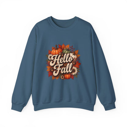 HELLO FALL PUMPKINS Unisex Heavy Blend™ Crewneck Sweatshirt