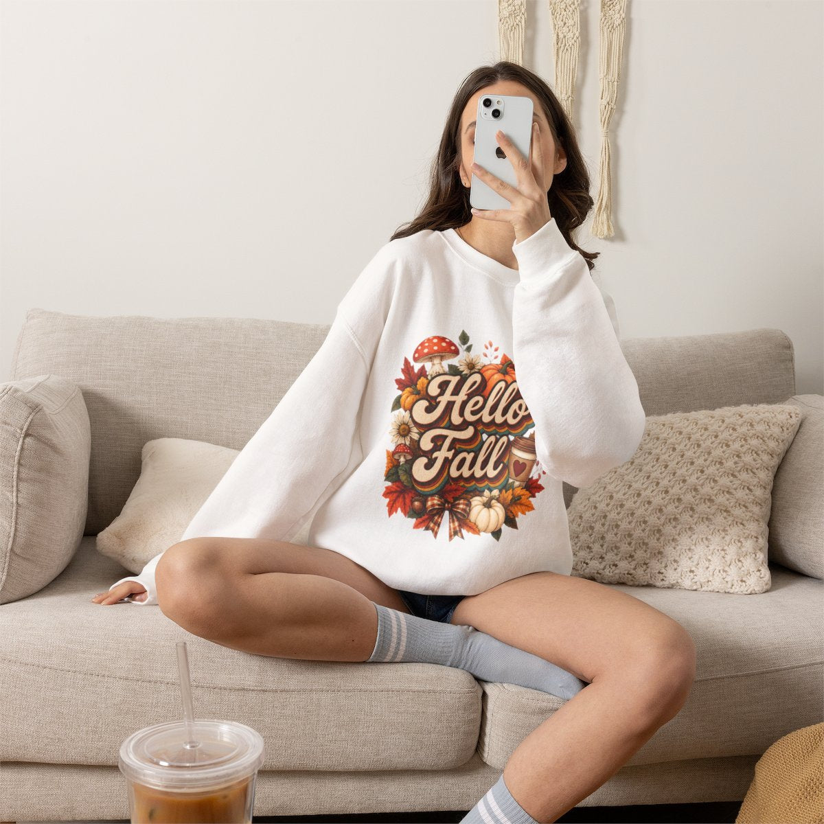 HELLO FALL Unisex Heavy Blend™ Crewneck Sweatshirt