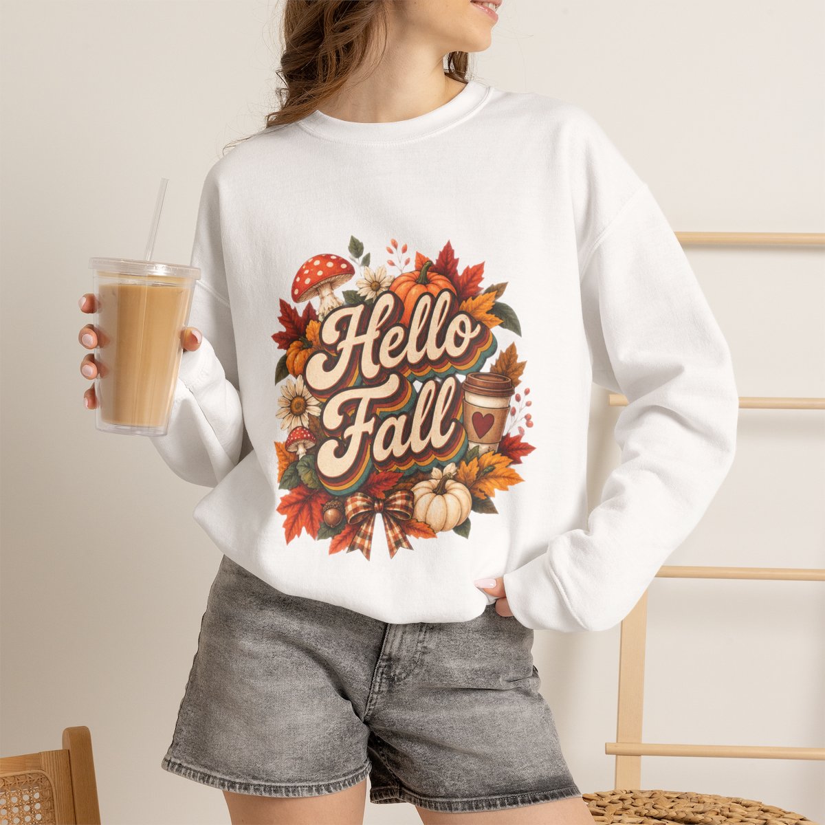 HELLO FALL Unisex Heavy Blend™ Crewneck Sweatshirt