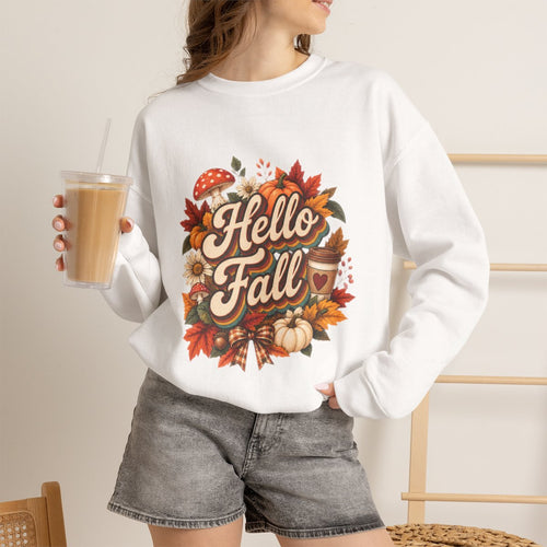 HELLO FALL Unisex Heavy Blend™ Crewneck Sweatshirt