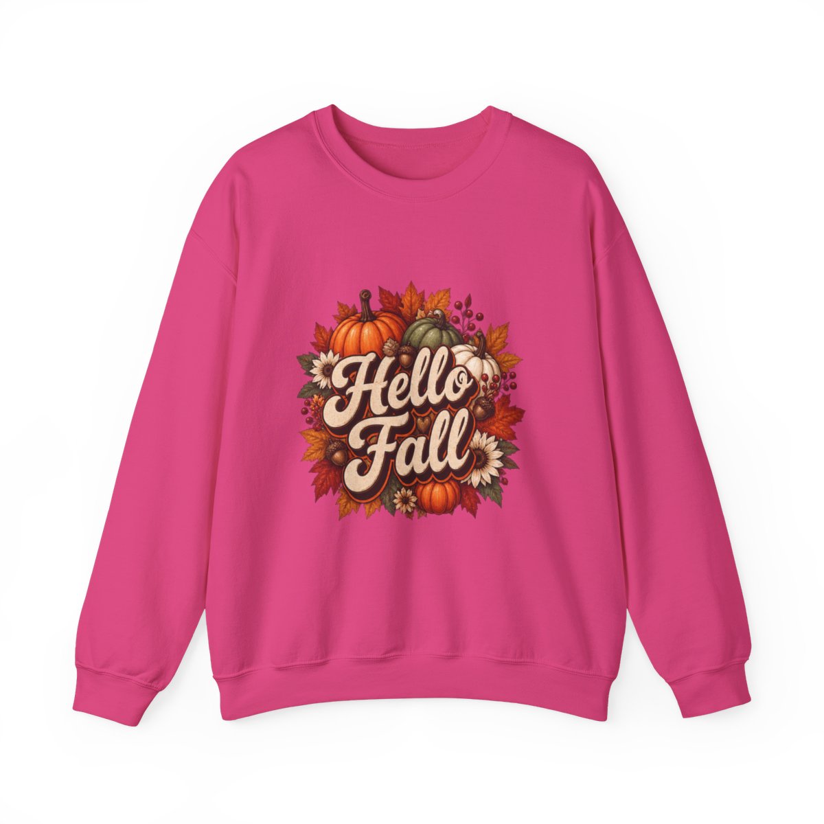 HELLO FALL PUMPKINS Unisex Heavy Blend™ Crewneck Sweatshirt