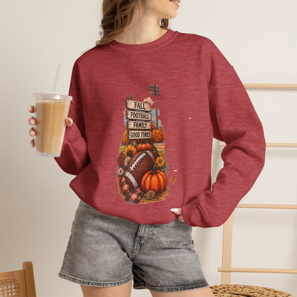 FALL FOOTBALL Unisex Heavy Blend™ Crewneck Sweatshirt