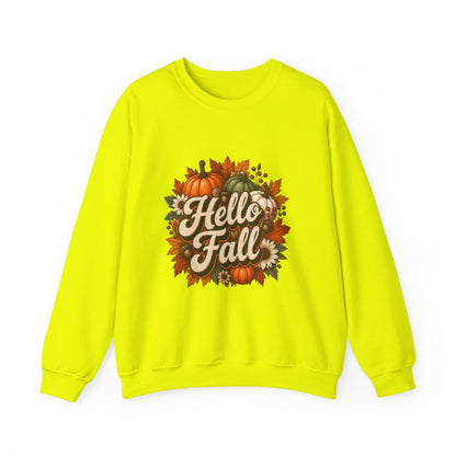 HELLO FALL PUMPKINS Unisex Heavy Blend™ Crewneck Sweatshirt