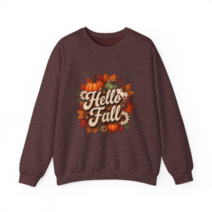 HELLO FALL PUMPKINS Unisex Heavy Blend™ Crewneck Sweatshirt