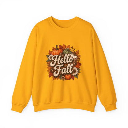 HELLO FALL PUMPKINS Unisex Heavy Blend™ Crewneck Sweatshirt