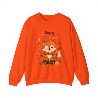 HAPPY FALL YALL FOX Unisex Heavy Blend™ Crewneck Sweatshirt