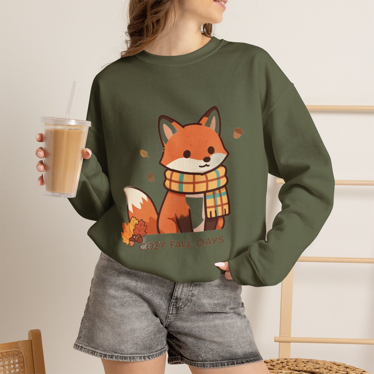 FALL FOX COZY Unisex Heavy Blend™ Crewneck Sweatshirt