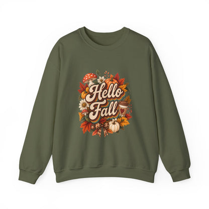 HELLO FALL Unisex Heavy Blend™ Crewneck Sweatshirt