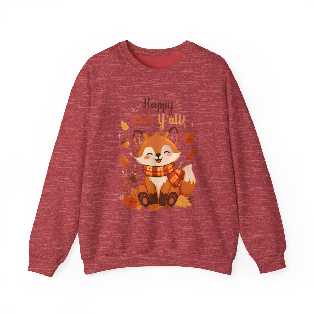 HAPPY FALL YALL FOX Unisex Heavy Blend™ Crewneck Sweatshirt