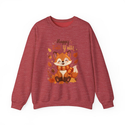 HAPPY FALL YALL FOX Unisex Heavy Blend™ Crewneck Sweatshirt