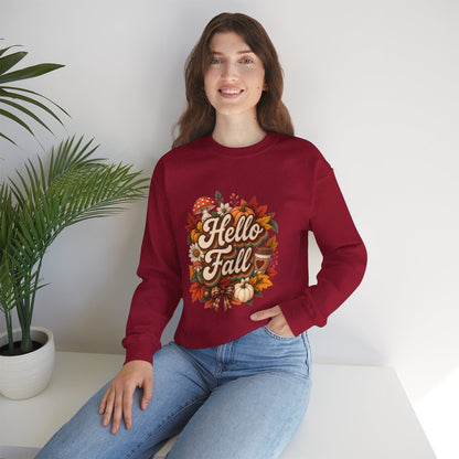 HELLO FALL Unisex Heavy Blend™ Crewneck Sweatshirt