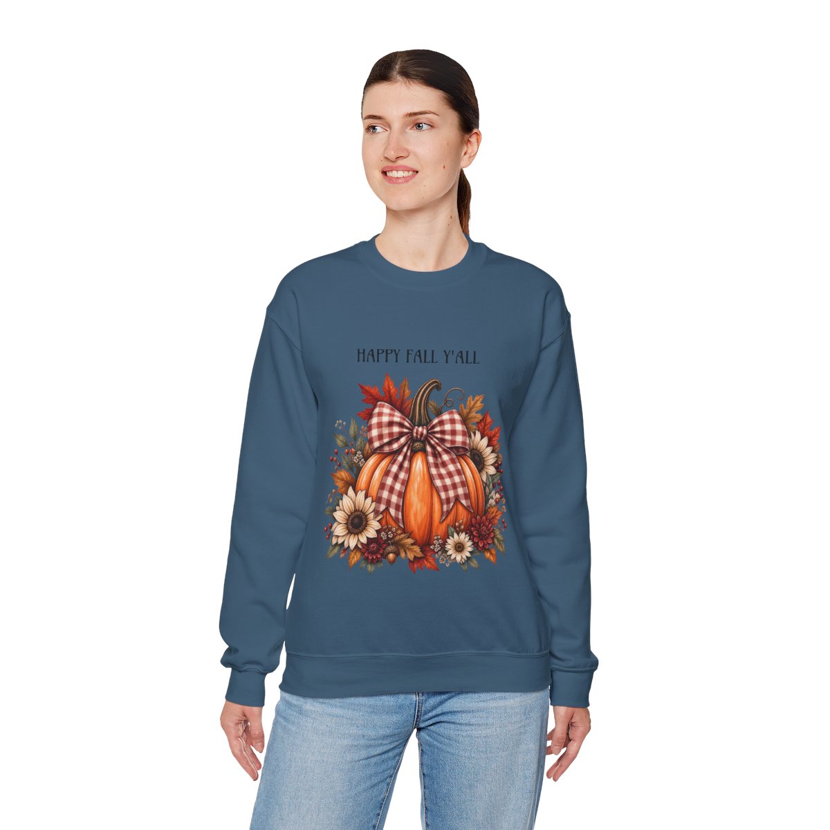 HAPPY FALL Y'ALL Unisex Heavy Blend™ Crewneck Sweatshirt