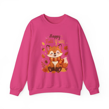 HAPPY FALL YALL FOX Unisex Heavy Blend™ Crewneck Sweatshirt