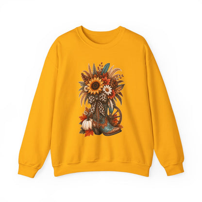 FALL COWGIRL BOOT Unisex Heavy Blend™ Crewneck Sweatshirt