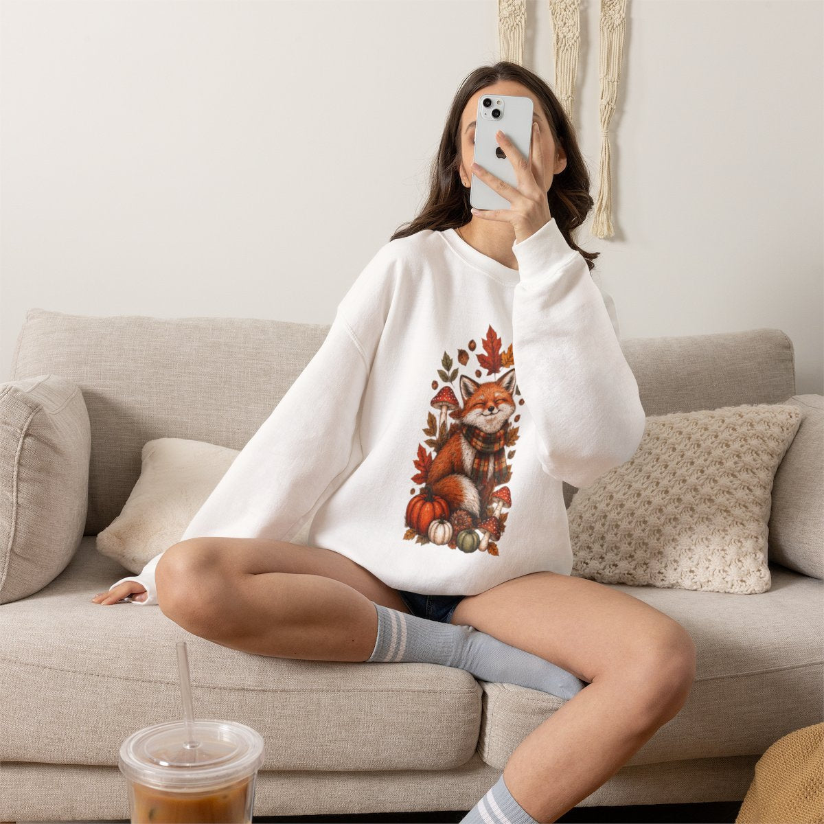 FALL FOX Unisex Heavy Blend™ Crewneck Sweatshirt