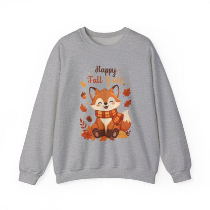 HAPPY FALL YALL FOX Unisex Heavy Blend™ Crewneck Sweatshirt