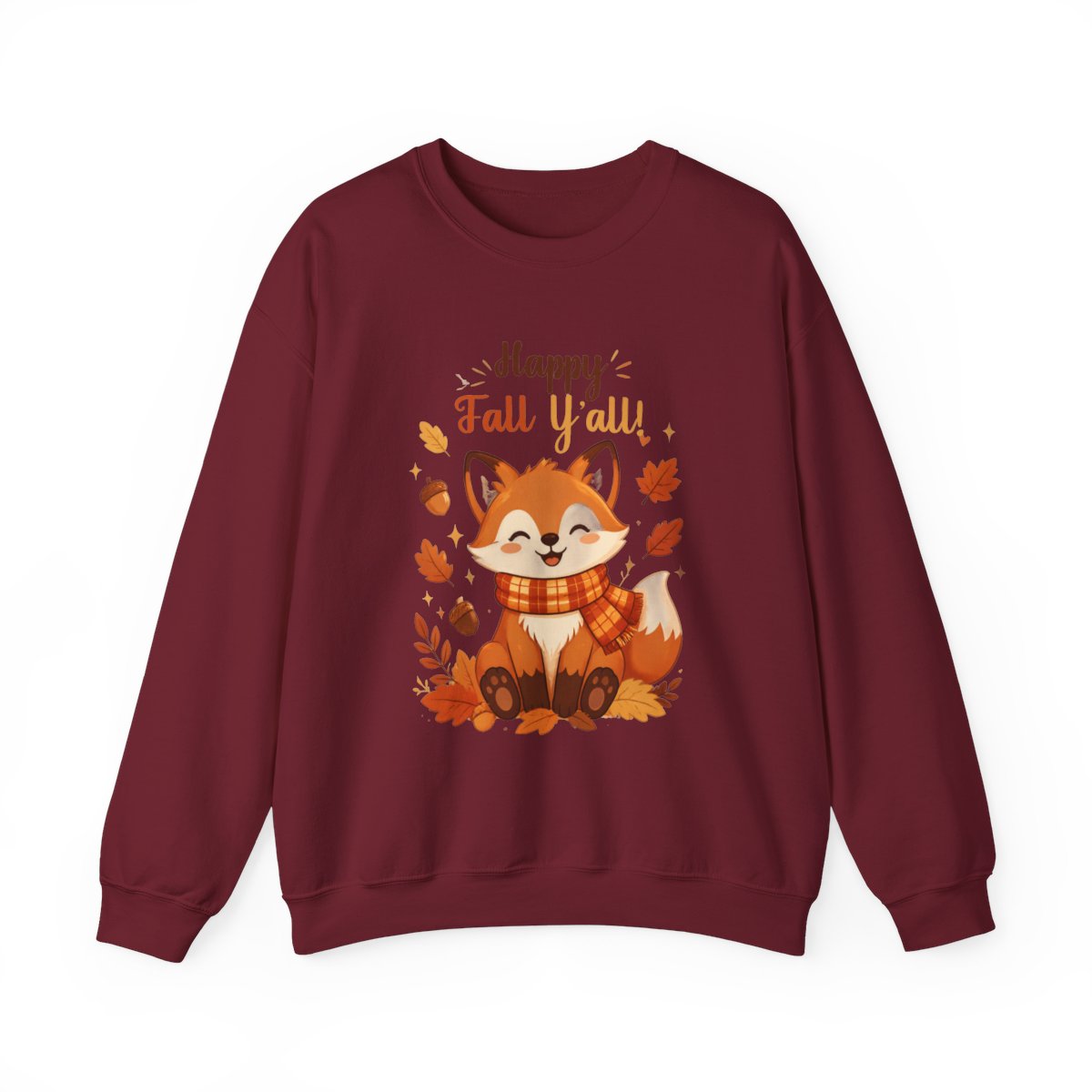 HAPPY FALL YALL FOX Unisex Heavy Blend™ Crewneck Sweatshirt