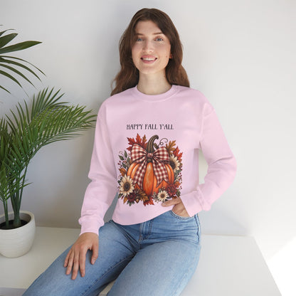 HAPPY FALL Y'ALL Unisex Heavy Blend™ Crewneck Sweatshirt
