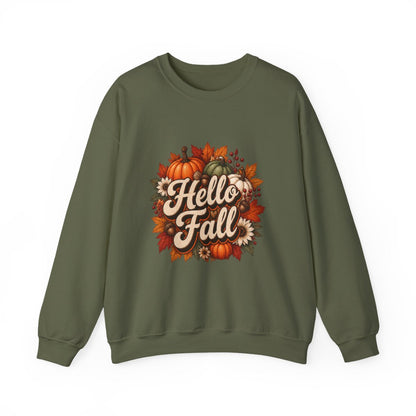 HELLO FALL PUMPKINS Unisex Heavy Blend™ Crewneck Sweatshirt