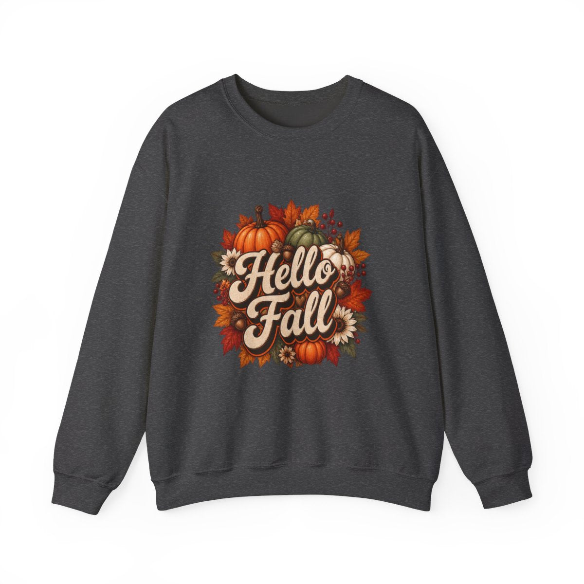 HELLO FALL PUMPKINS Unisex Heavy Blend™ Crewneck Sweatshirt