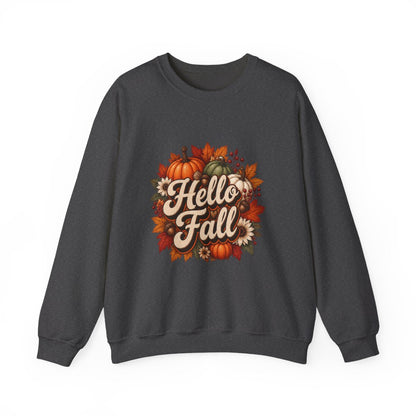 HELLO FALL PUMPKINS Unisex Heavy Blend™ Crewneck Sweatshirt