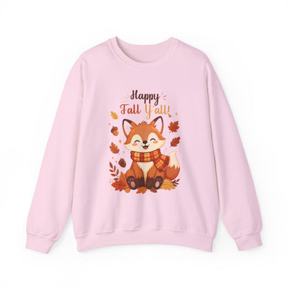 HAPPY FALL YALL FOX Unisex Heavy Blend™ Crewneck Sweatshirt