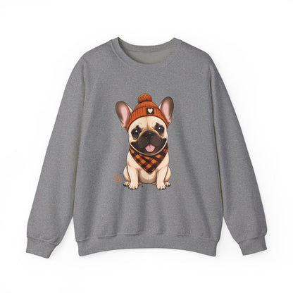 FALL FRENCHIE BANDANA Unisex Heavy Blend™ Crewneck Sweatshirt