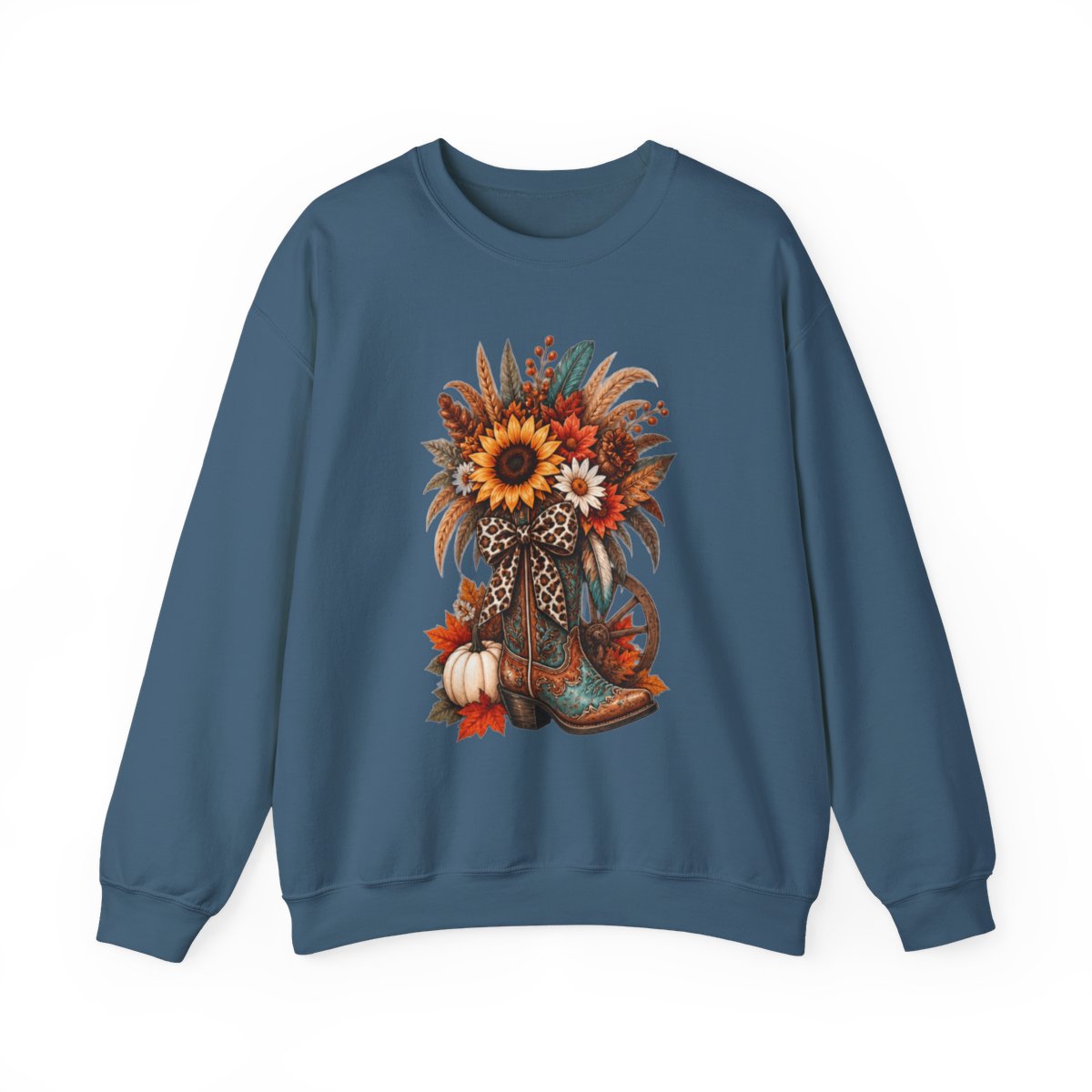 FALL COWGIRL BOOT Unisex Heavy Blend™ Crewneck Sweatshirt