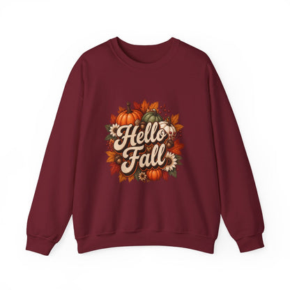 HELLO FALL PUMPKINS Unisex Heavy Blend™ Crewneck Sweatshirt