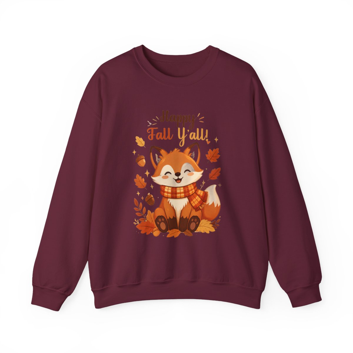 HAPPY FALL YALL FOX Unisex Heavy Blend™ Crewneck Sweatshirt