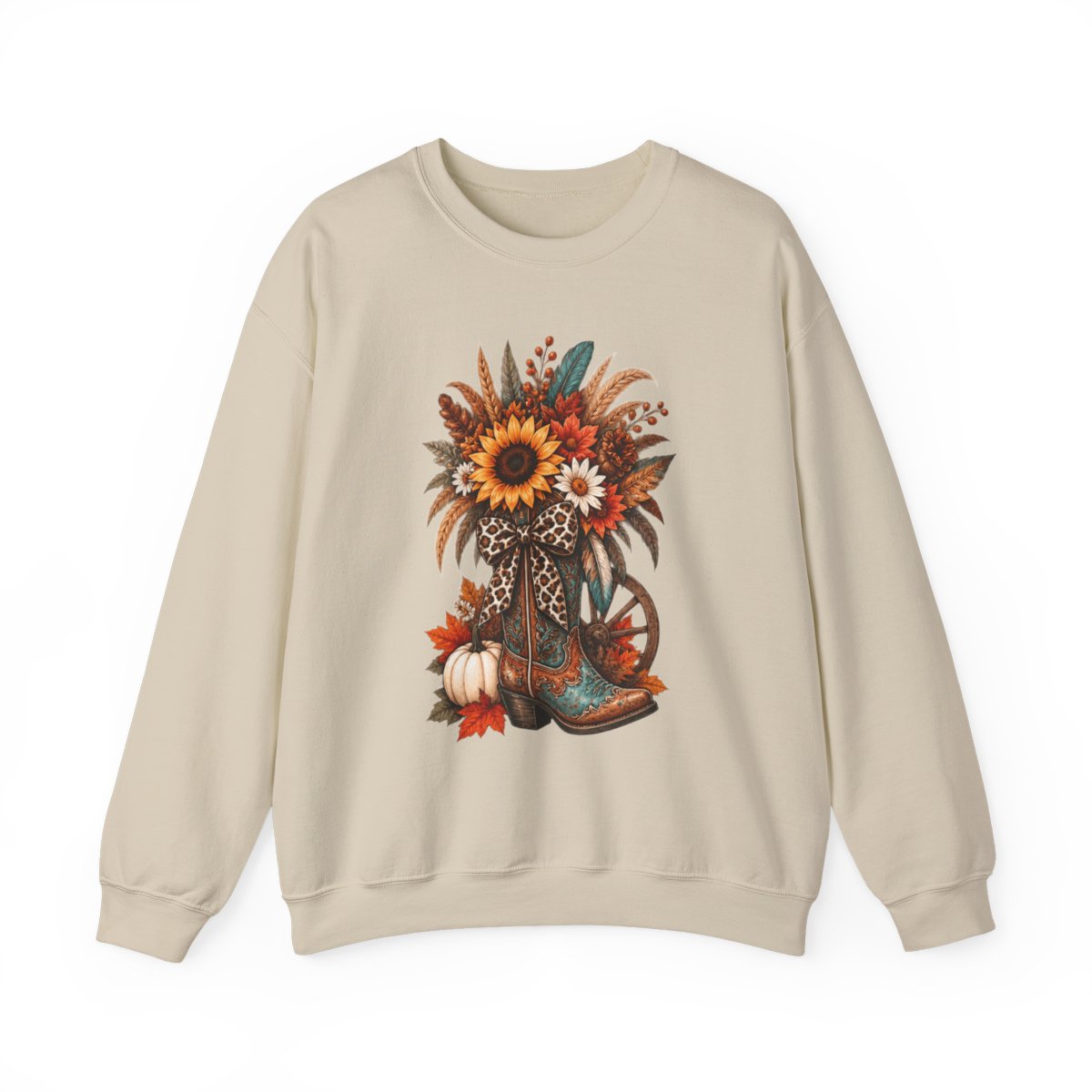 FALL COWGIRL BOOT Unisex Heavy Blend™ Crewneck Sweatshirt