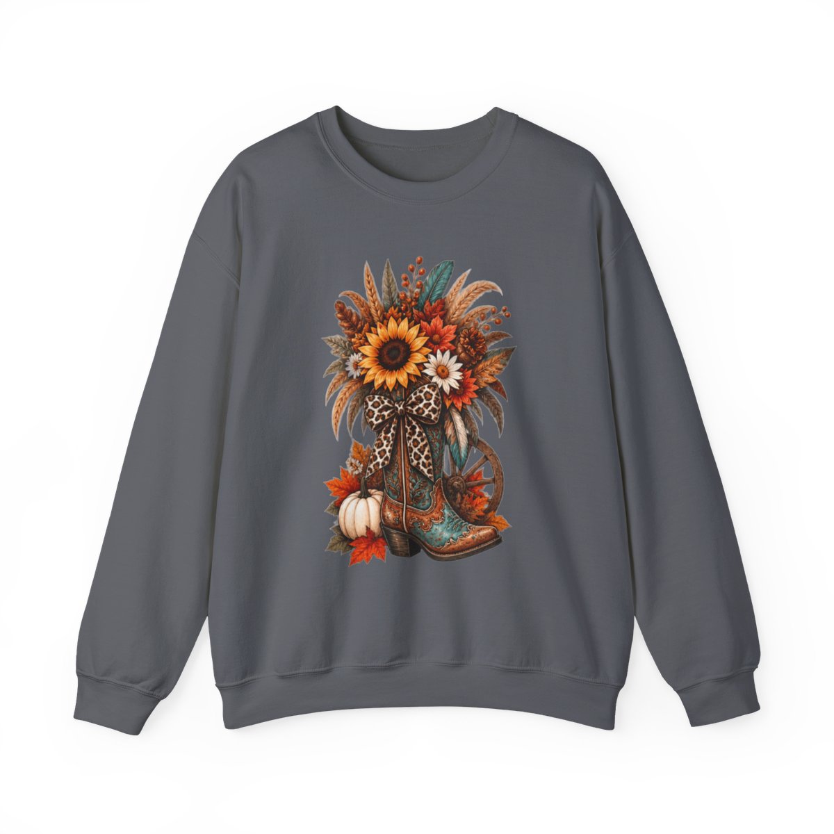 FALL COWGIRL BOOT Unisex Heavy Blend™ Crewneck Sweatshirt
