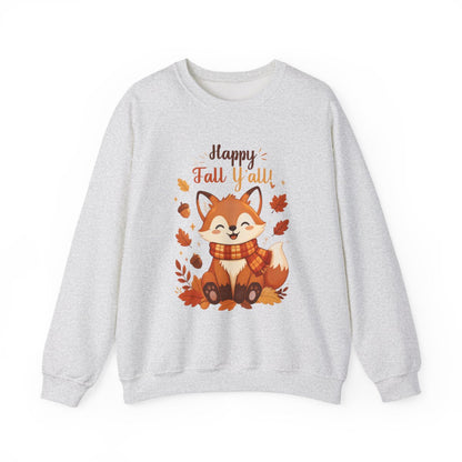 HAPPY FALL YALL FOX Unisex Heavy Blend™ Crewneck Sweatshirt