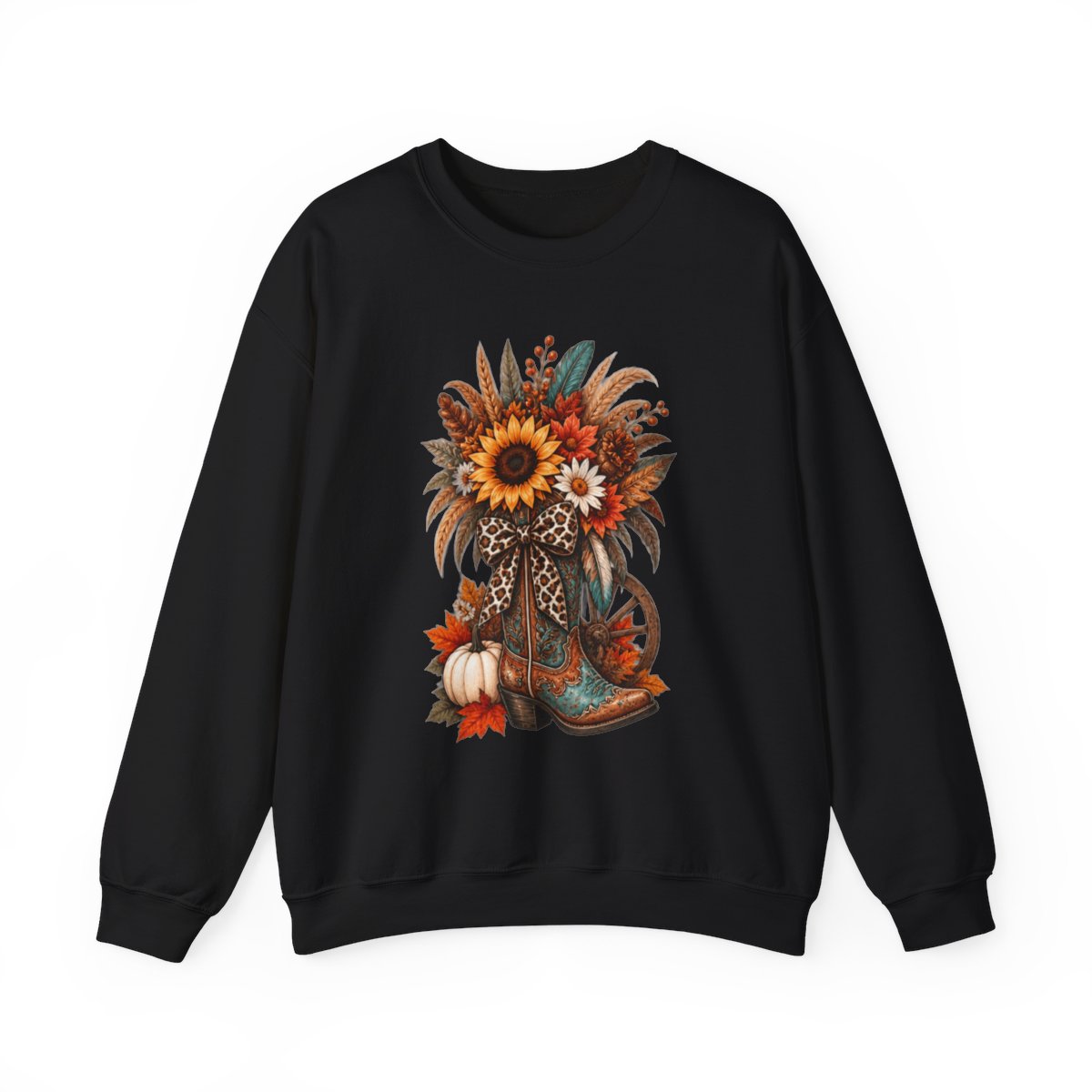 FALL COWGIRL BOOT Unisex Heavy Blend™ Crewneck Sweatshirt