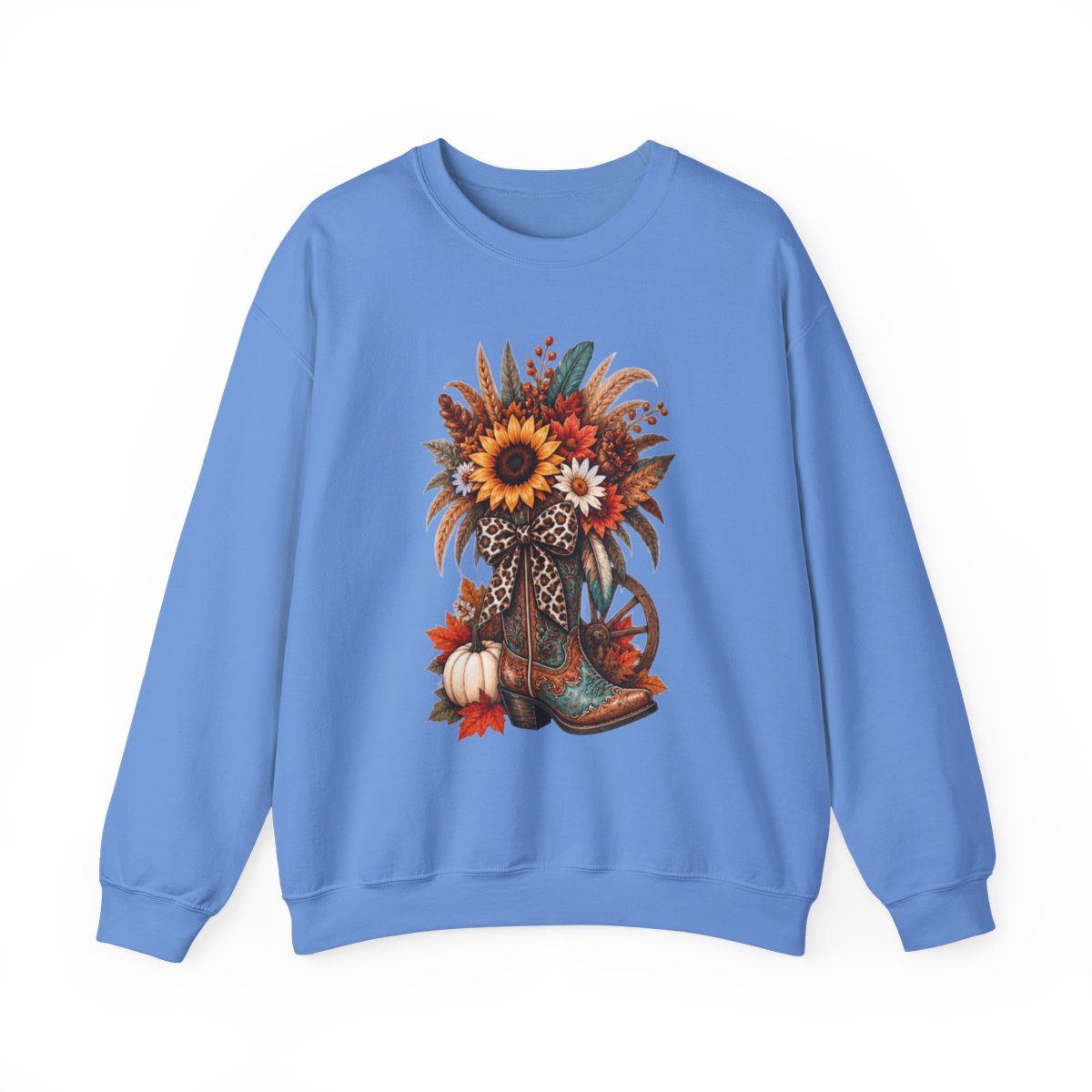 FALL COWGIRL BOOT Unisex Heavy Blend™ Crewneck Sweatshirt