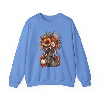 FALL COWGIRL BOOT Unisex Heavy Blend™ Crewneck Sweatshirt