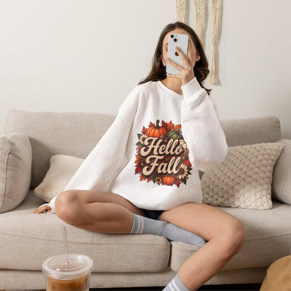 HELLO FALL PUMPKINS Unisex Heavy Blend™ Crewneck Sweatshirt