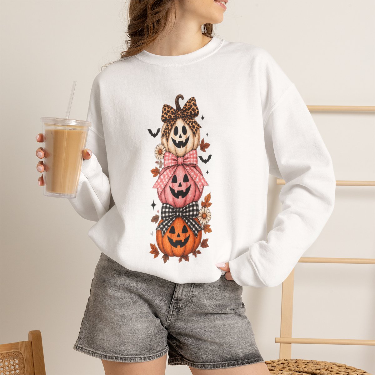 STACK OF PUMPKINS Unisex Heavy Blend™ Crewneck Sweatshirt