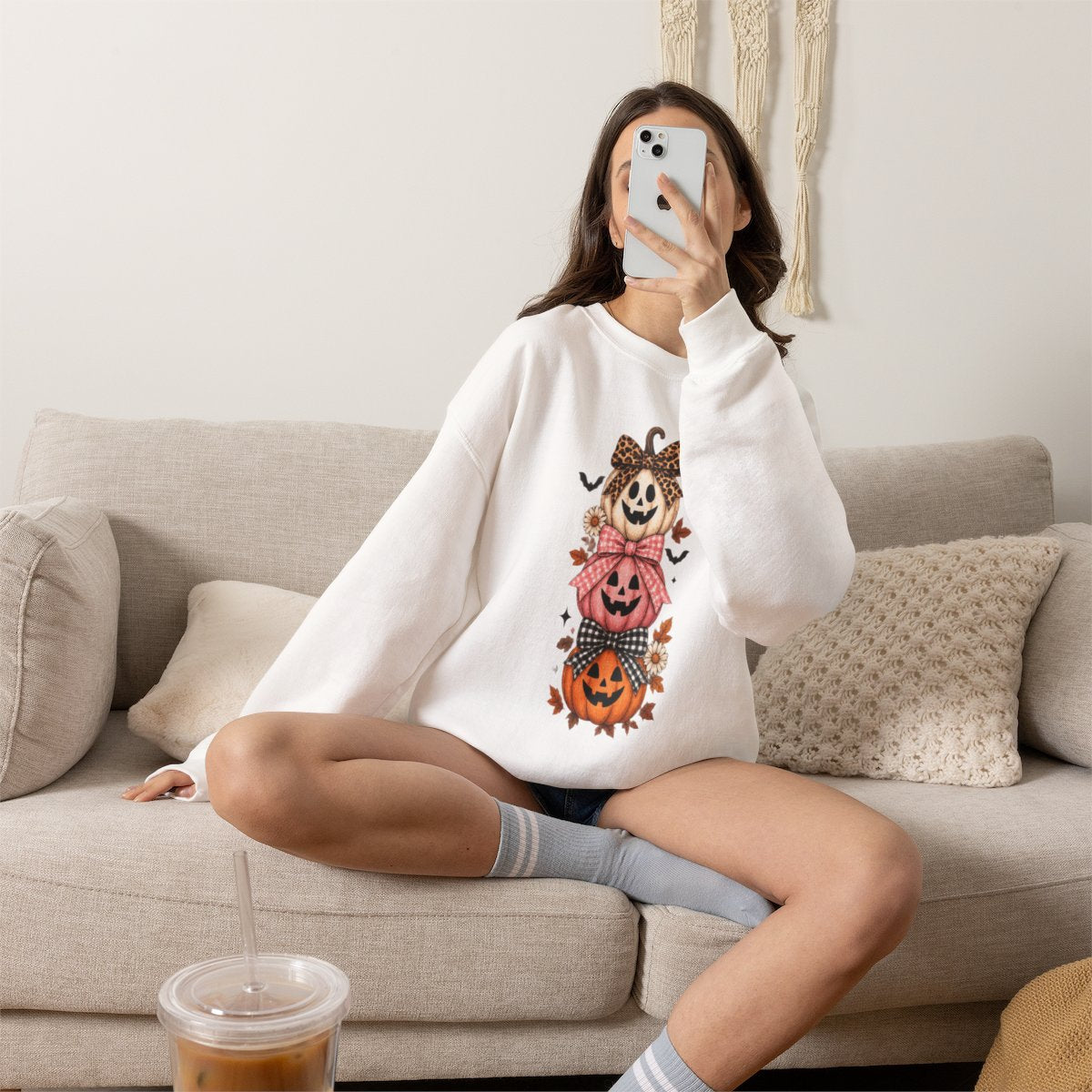 STACK OF PUMPKINS Unisex Heavy Blend™ Crewneck Sweatshirt