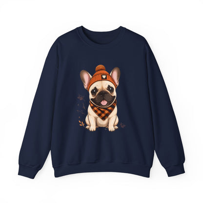 FALL FRENCHIE BANDANA Unisex Heavy Blend™ Crewneck Sweatshirt