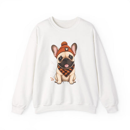 FALL FRENCHIE BANDANA Unisex Heavy Blend™ Crewneck Sweatshirt