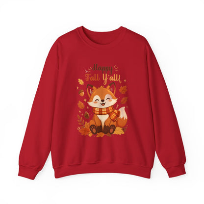 HAPPY FALL YALL FOX Unisex Heavy Blend™ Crewneck Sweatshirt