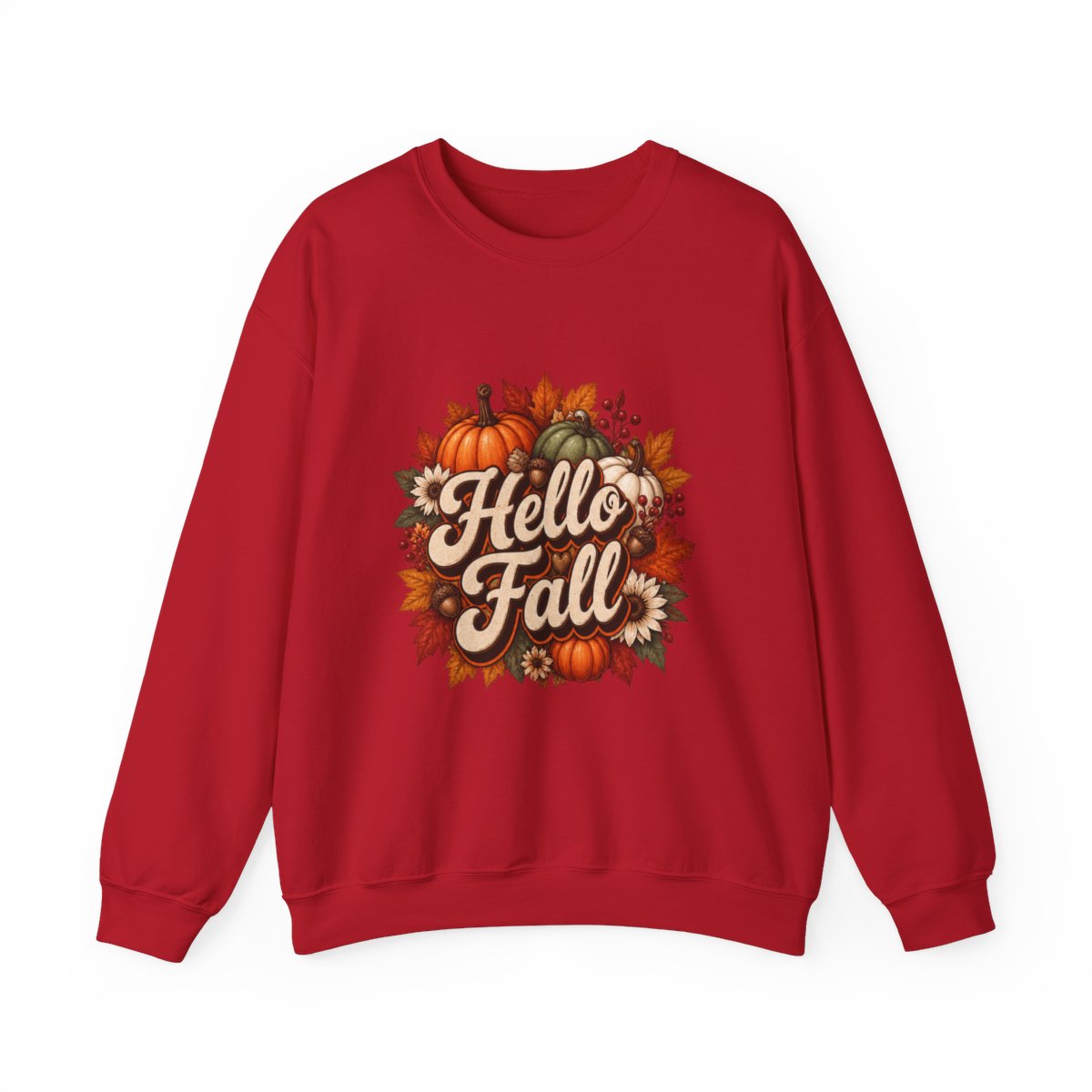 HELLO FALL PUMPKINS Unisex Heavy Blend™ Crewneck Sweatshirt